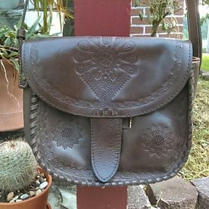 Patricia Nash brown cross-body bag